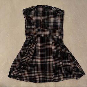 Hot Topic Black and Pink plaid mini dress